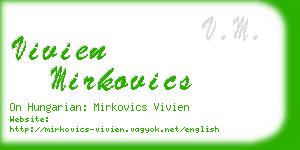 vivien mirkovics business card